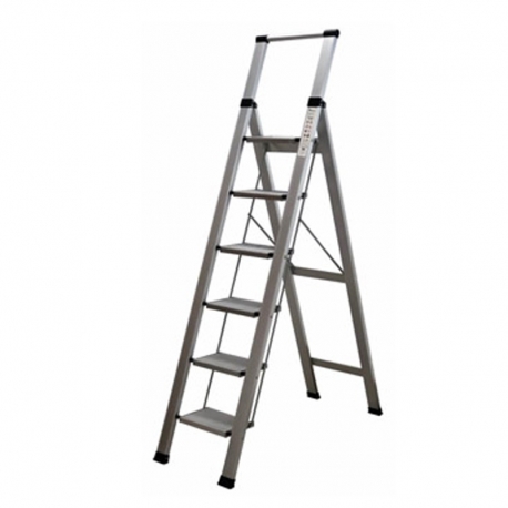 Escalera de aluminio 6 peldaÑos domestica super ancho
