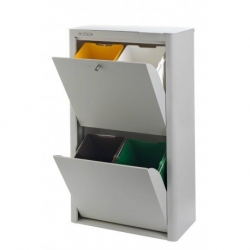 Cubo de reciclaje don hierro cubek gris 4