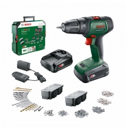 TALADRO ATORNILLADOR A BATERIA BOSCH 18V + SYSTEMBOX + 241 ACCESORIOS
