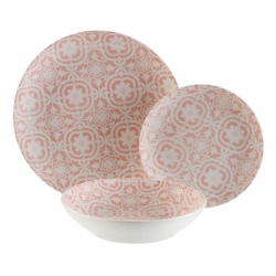 Vajilla porcelana 18 piezas ciryl rose