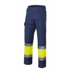 Pantalon bicolor alta visibilidad velilla talla l