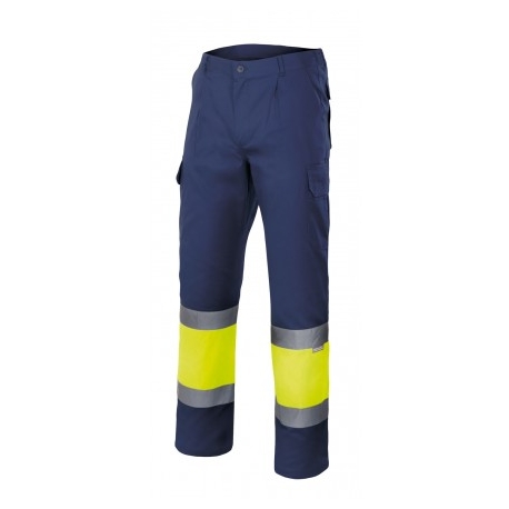 Pantalon bicolor alta visibilidad velilla talla l