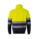 Sudadera bicolor alta visibilidad velilla con cremallera talla xl