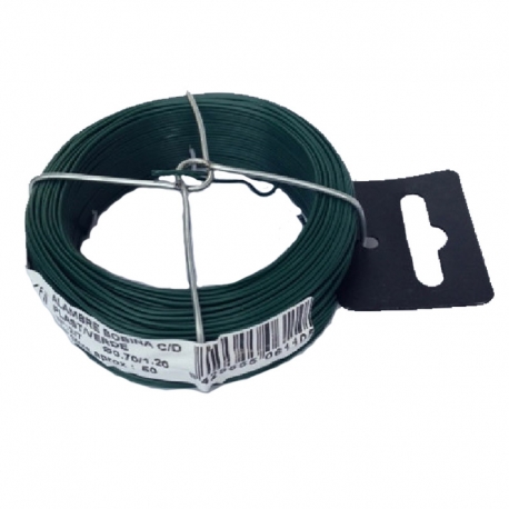 Alambre clavex plastificado dispensador verde 1,1-1,6mmx50m