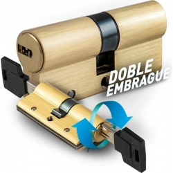 Cilindro seguridad handlock r15 doble embrague 30x30mm laton