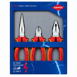 Juego alicate aislado knipex vde 00 20 12 3 piezas
