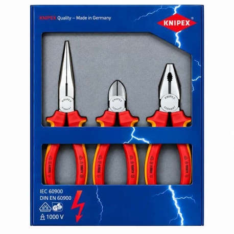 Juego alicate aislado knipex vde 00 20 12 3 piezas
