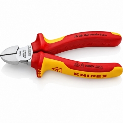 Alicate corte diagonal knipex 70 06 vde 160mm