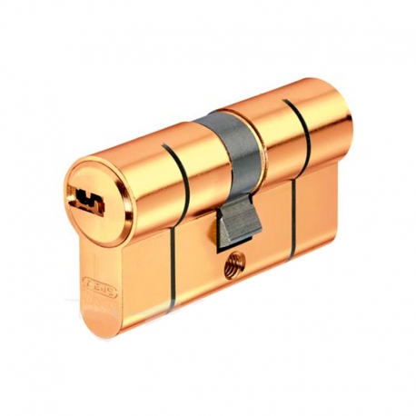 CILINDRO DE SEGURIDAD DOBLE EMBRAGUE ABUS D66 LEVA LARGA , 30-40 LATON, 5 LLAVES