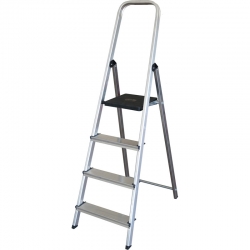 Escalera aluminio domestica ambit 4 peldaÑos