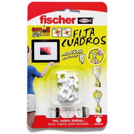 FIJA CUADROS FISCHER BLANCO 8 UDS