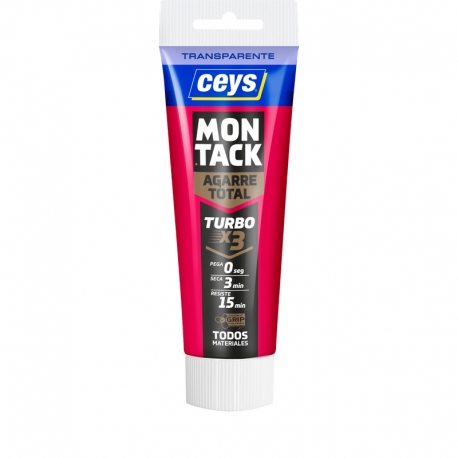 ADHESIVO MONTAJE CEYS MONTACK TURBO TRANSPARENTE 290ML