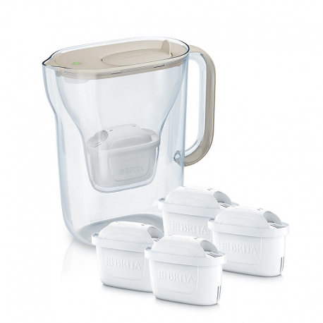 Jarra brita filtrante style essential stand blanca + 4 filtros